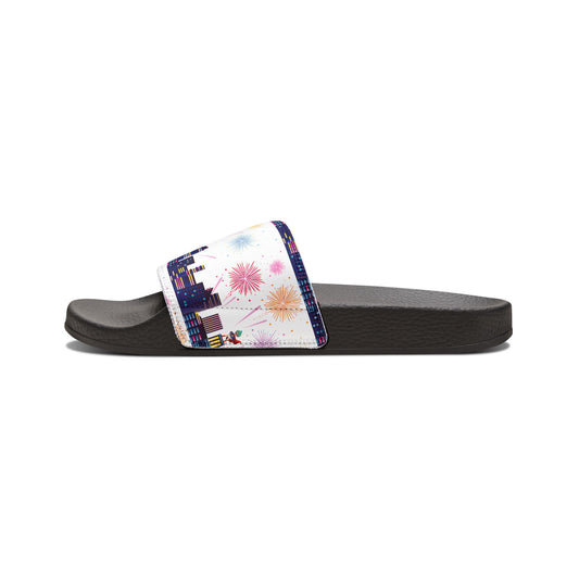 Youth Removable-Strap Sandals - Super kiddo with fireworks - [[{"value":"Wonderwear Kid"}]]