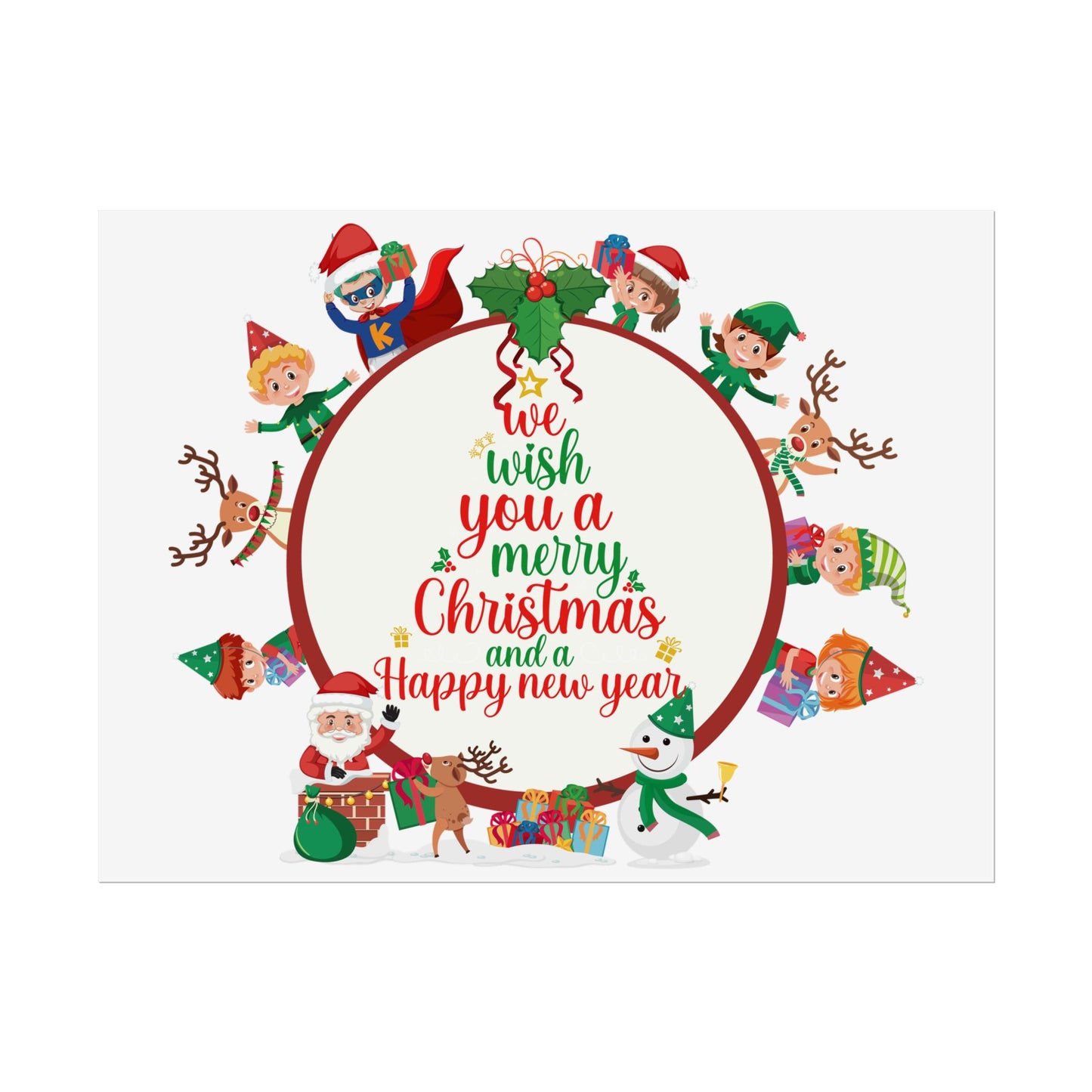 Rolled Posters - We wish you a merry christmas - [[{"value":"Wonderwear Kid"}]]