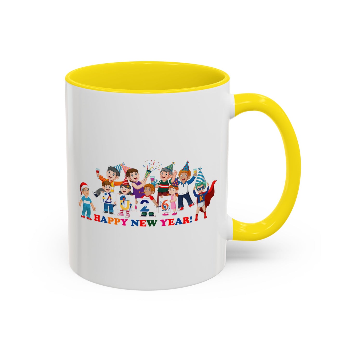 Accent Coffee Mug - Happy new year from super kiddo