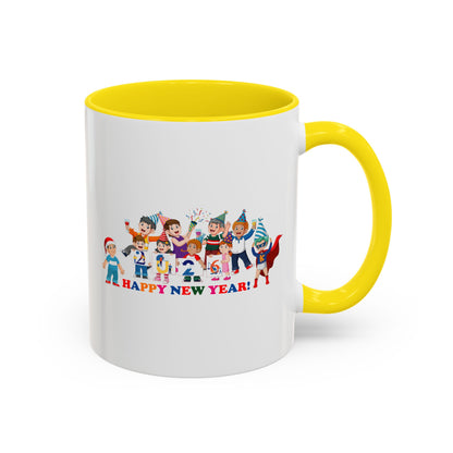 Accent Coffee Mug - Happy new year from super kiddo - [[{"value":"Wonderwear Kid"}]]