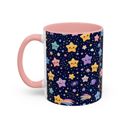 Accent Coffee Mug  (11/15 oz) - Kawaii Pastel Cosmic Night