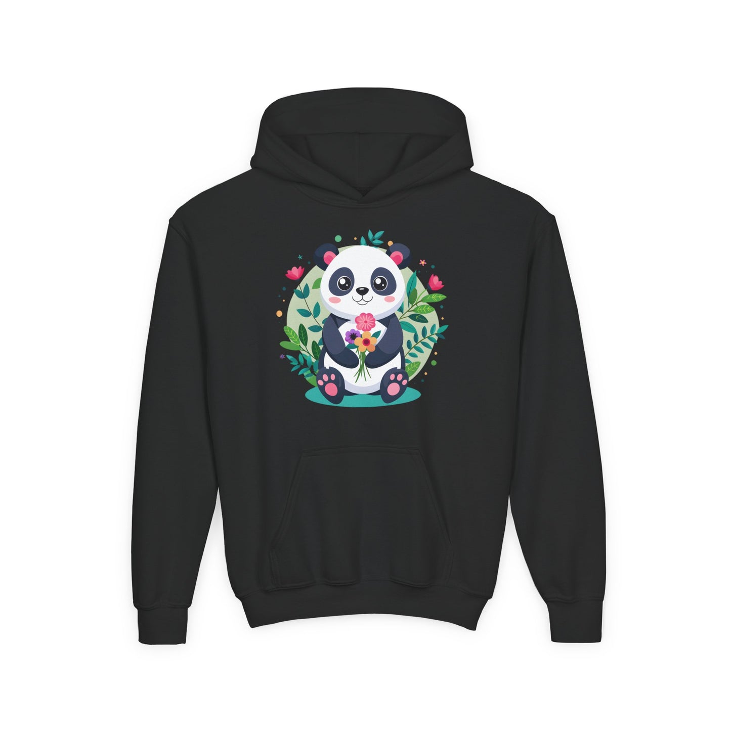 Youth Heavy Blend Hooded Sweatshirt - Adorable panda