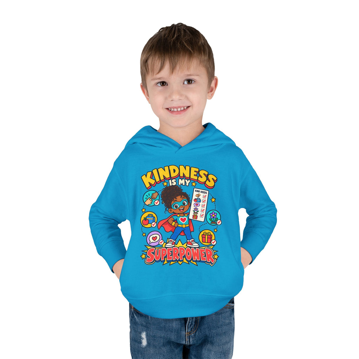 Toddler Hoodie — Kindness Is My Superpower