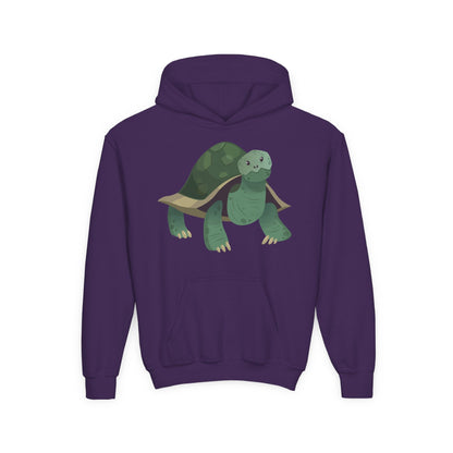 Youth hoodie with adorable turtle design Printify