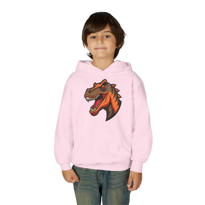 Youth Heavy Blend Hooded Sweatshirt -  Tyrannosaurus rex Printify