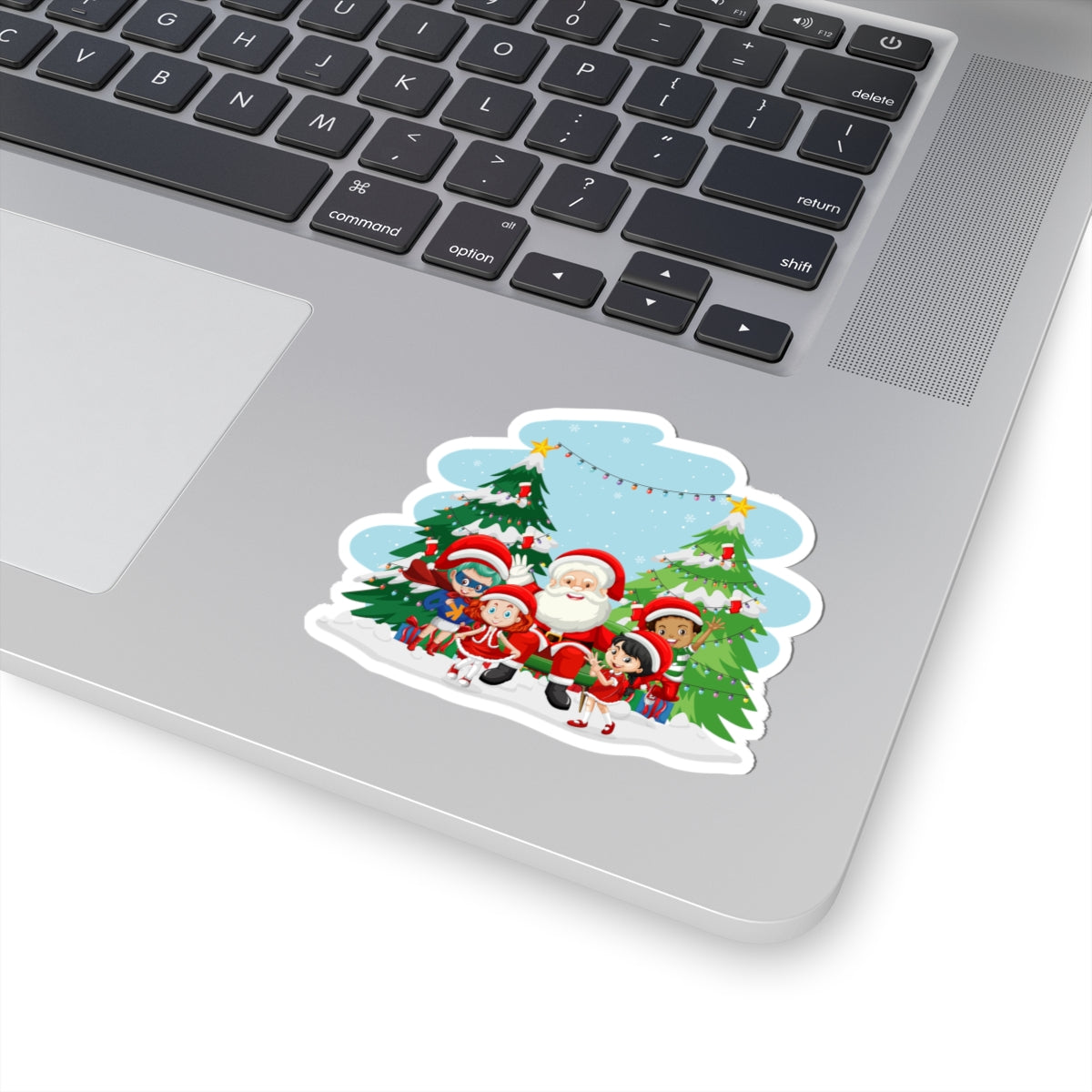 Kiss-Cut Stickers - Super kiddo with santa claus - [[{"value":"Wonderwear Kid"}]]