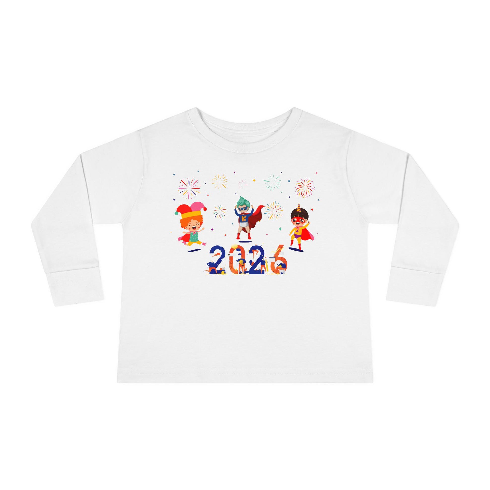Toddler Long Sleeve Tee - Super kiddo and other hero - [[{"value":"Wonderwear Kid"}]]