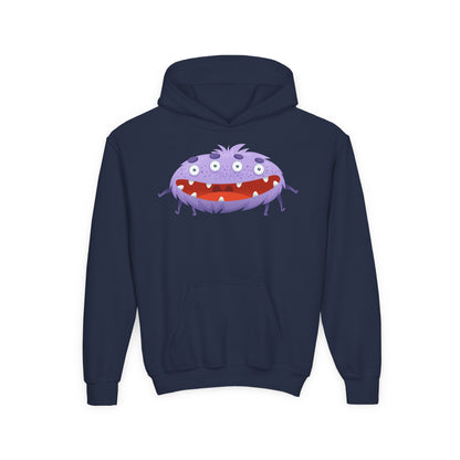 Youth Heavy Blend Hooded Sweatshirt - Purple monster Printify