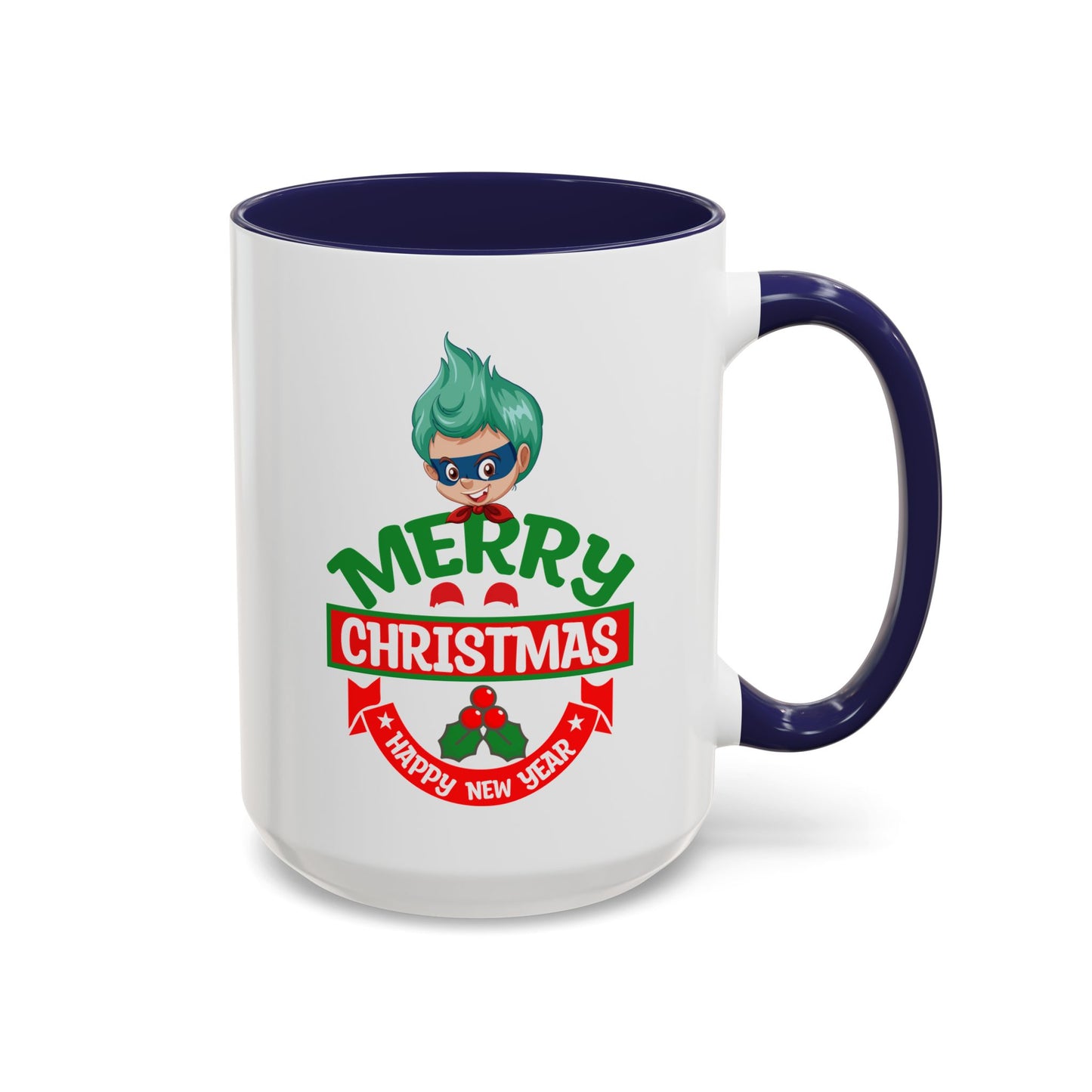 Accent Coffee Mug - Merry chridtmas from super kiddo
