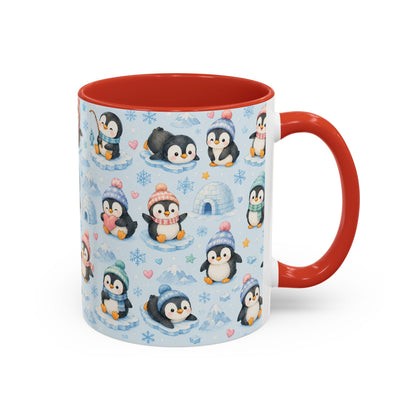 Accent Coffee Mug  (11/15 oz) - Penguin Winter Wonderland