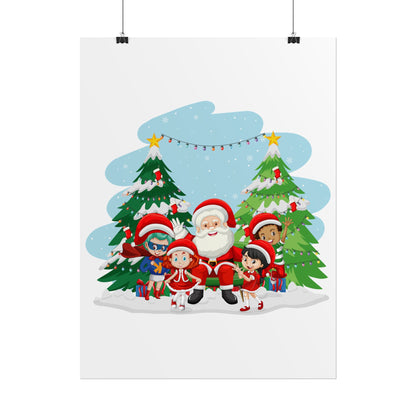 Rolled Posters - Super kiddo with santa claus - [[{"value":"Wonderwear Kid"}]]