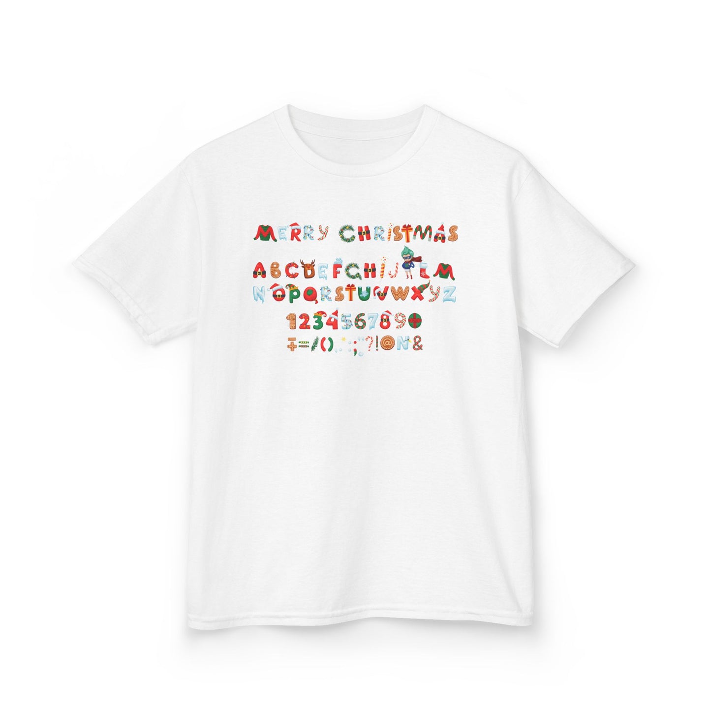 Kids Heavy Cotton™ Tee - Christmas alphabet - [[{"value":"Wonderwear Kid"}]]