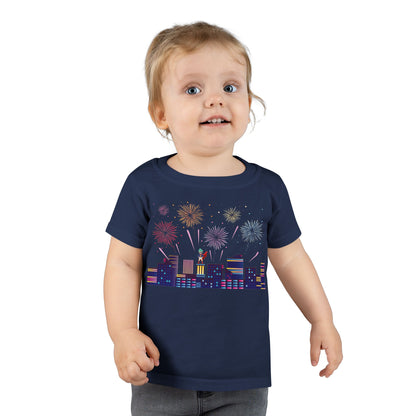 Toddler T-shirt - Super kiddo with fireworks - [[{"value":"Wonderwear Kid"}]]