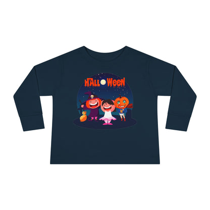 Toddler Long Sleeve Tee - Super kiddo wearing pumpkin - [[{"value":"Wonderwear Kid"}]]