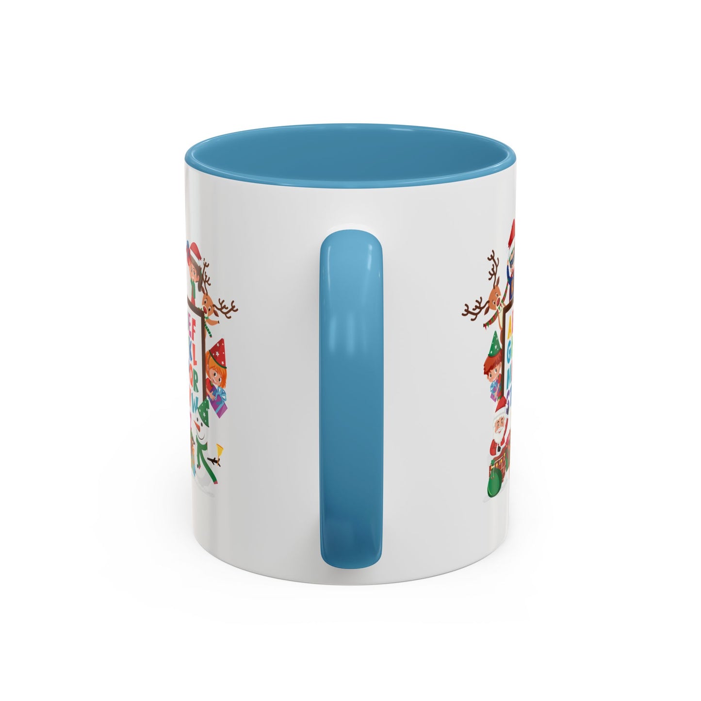 Accent Coffee Mug - Christmas alphabet with super kiddo