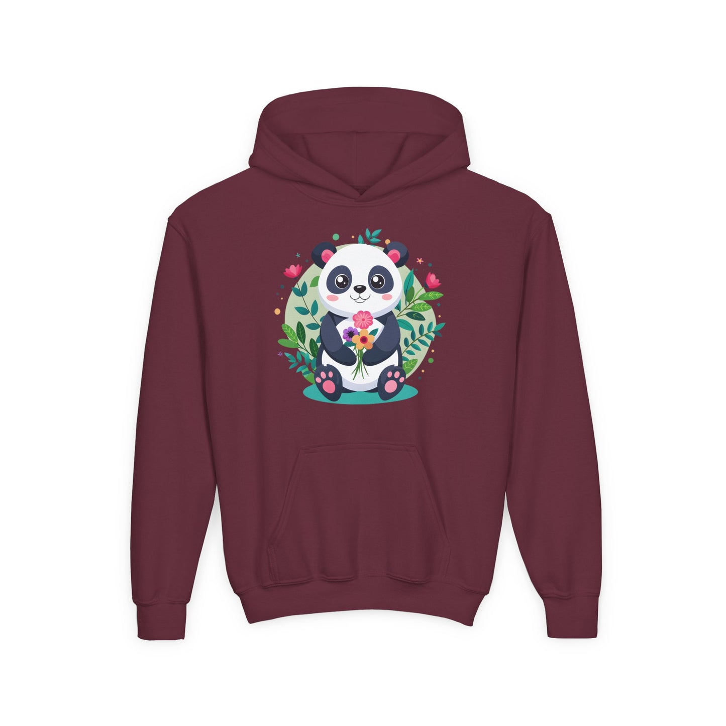 Youth Heavy Blend Hooded Sweatshirt - Adorable panda