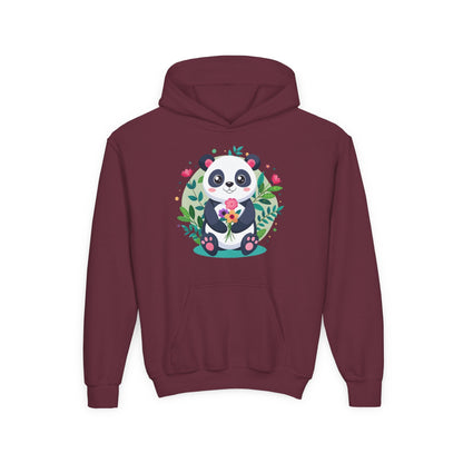 Youth Heavy Blend Hooded Sweatshirt - Adorable panda Printify