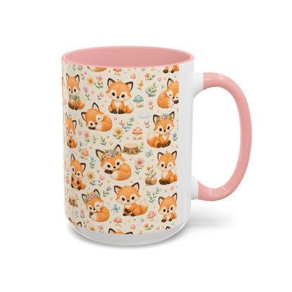 Accent Coffee Mug  (11/15 oz) - Baby foxes