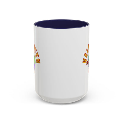 Accent Coffee Mug - Holloween with super kiddo Printify