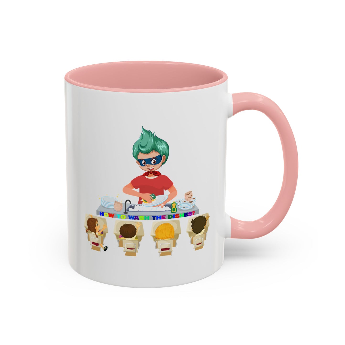 Accent Coffee Mug - Little kiddo teaching to wash dishes