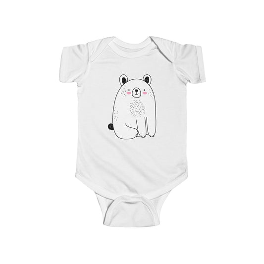 Infant Fine Jersey Bodysuit - Adorable bear
