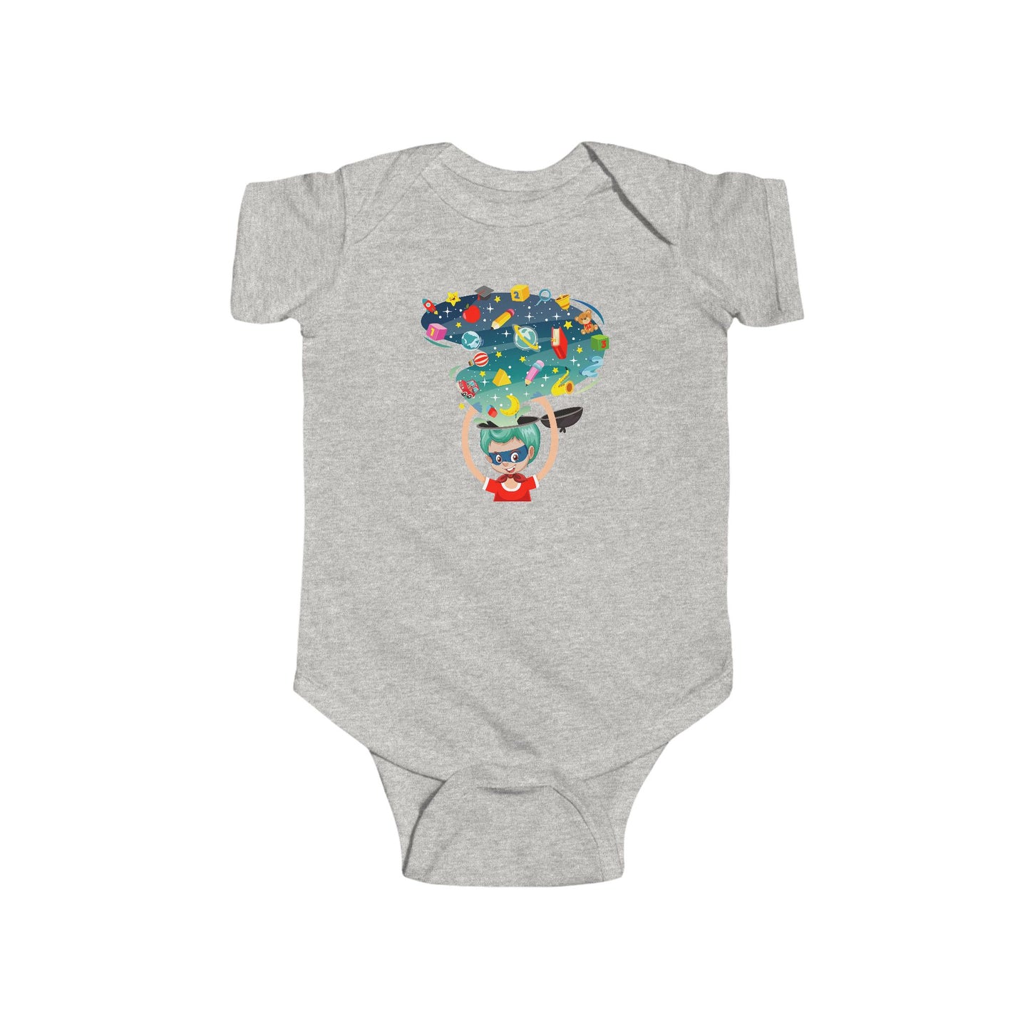 Infant Fine Jersey Bodysuit - Super kiddo - super mind - [[{"value":"Wonderwear Kid"}]]