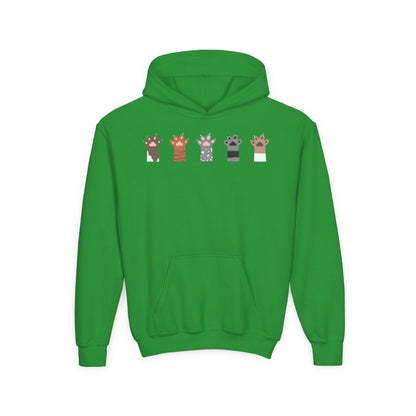 Youth Heavy Blend Hooded Sweatshirt - Group of paw Printify
