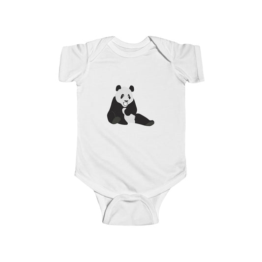 Infant Fine Jersey Bodysuit - Laughing panda