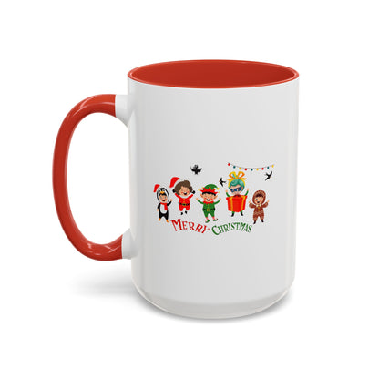 Accent Coffee Mug - Merry christmas by super kiddo and friends - [[{"value":"Wonderwear Kid"}]]