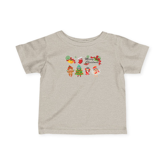 Infant Fine Jersey Tee - Merry christmas from super kid - [[{"value":"Wonderwear Kid"}]]
