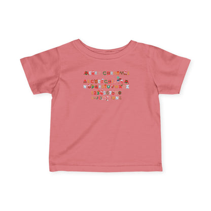 Infant Fine Jersey Tee - Christmas alphabet - [[{"value":"Wonderwear Kid"}]]