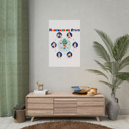 Rolled Posters - Super kiddo how to wash hand properly - [[{"value":"Wonderwear Kid"}]]