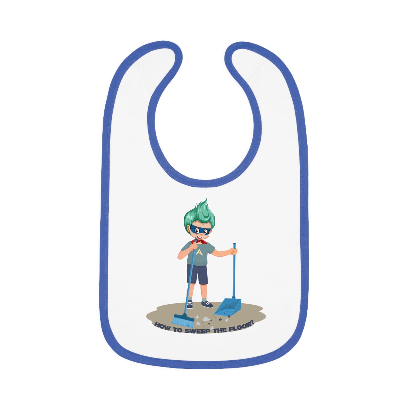 Baby Bib - Super kiddo sweeping floor