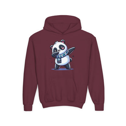 Youth Heavy Blend Hooded Sweatshirt - Panda dabbing dance Printify