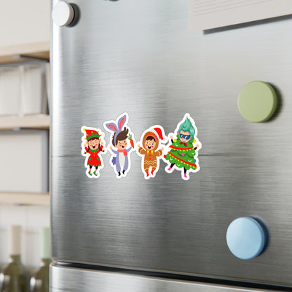 Christmas Kiss-Cut Vinyl Decals – Super kiddo in christmas tree attire - [[{"value":"Wonderwear Kid"}]]