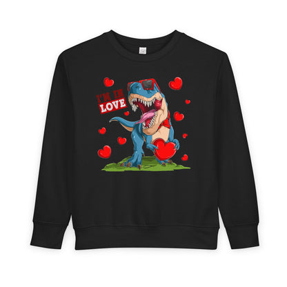 Toddler Sweatshirt -Dinosaur and heart design for valentines - [[{"value":"Wonderwear Kid"}]]