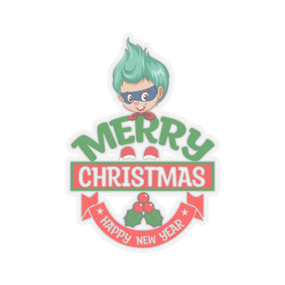 Kiss-Cut Stickers - Merry chridtmas from super kiddo - [[{"value":"Wonderwear Kid"}]]