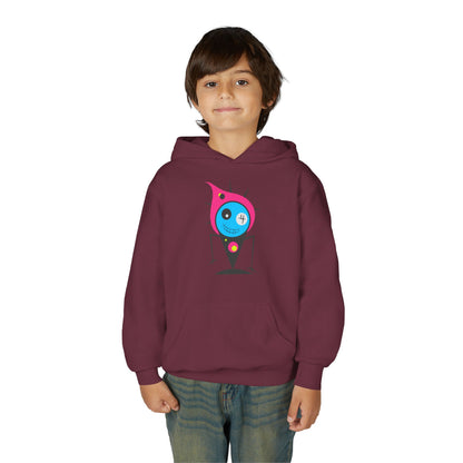 Youth Heavy Blend Hooded Sweatshirt -  Fire monster Printify