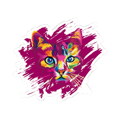 Kiss-Cut Stickers - Colorful Cat Printify