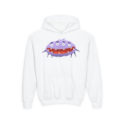 Youth Heavy Blend Hooded Sweatshirt - Purple monster Printify