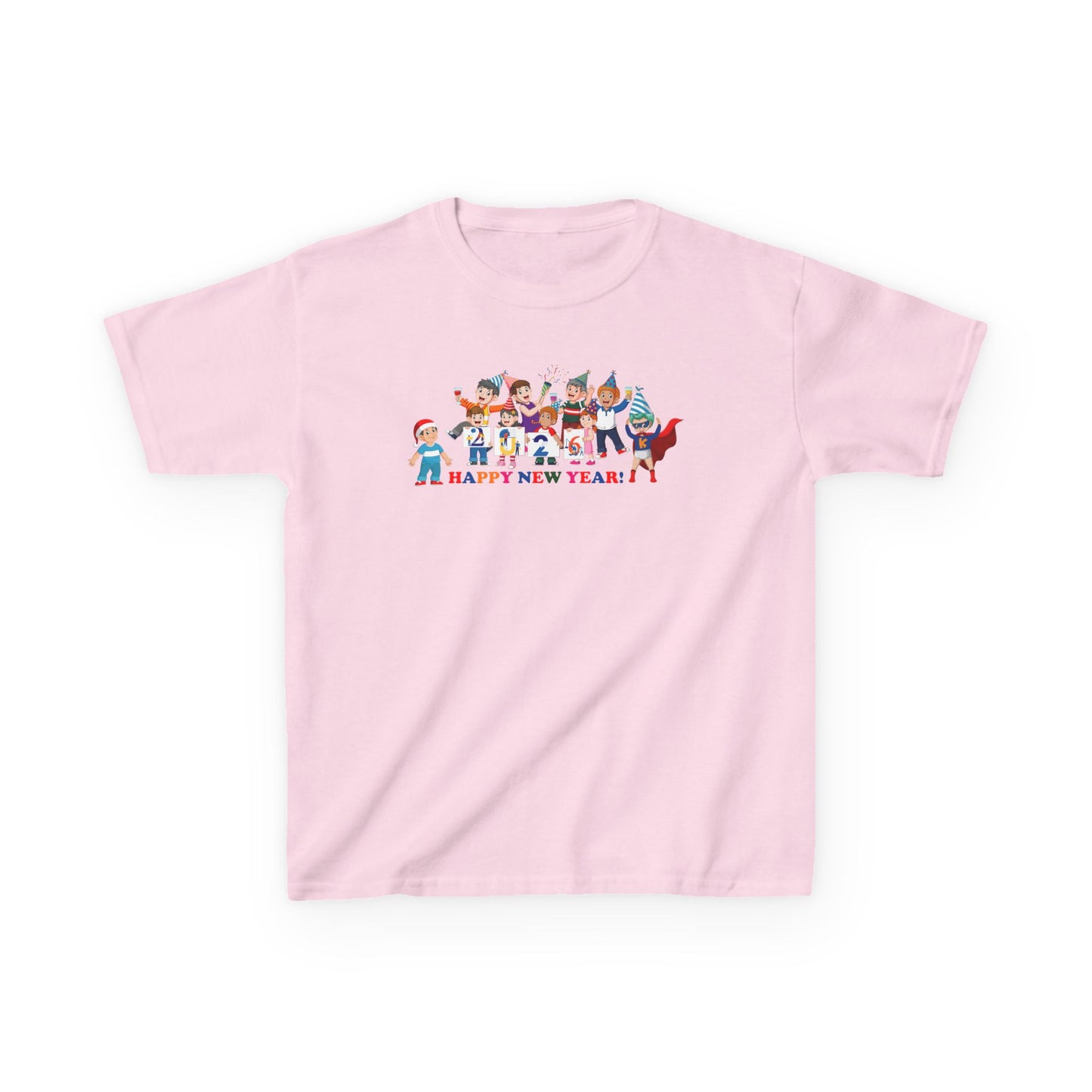 Kids Heavy Cotton™ Tee - Happy new year from super kiddo - [[{"value":"Wonderwear Kid"}]]