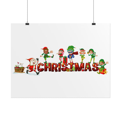 Rolled Posters - Christmas with santa claus and friends - [[{"value":"Wonderwear Kid"}]]