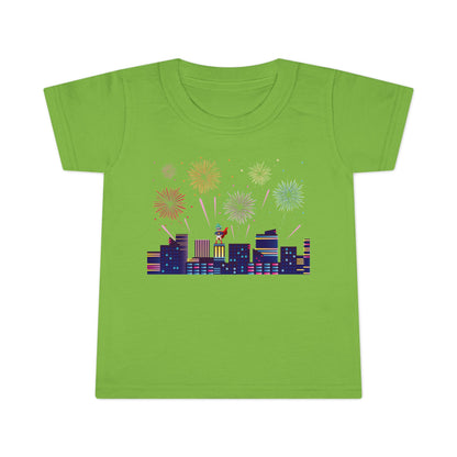 Toddler T-shirt - Super kiddo with fireworks - [[{"value":"Wonderwear Kid"}]]