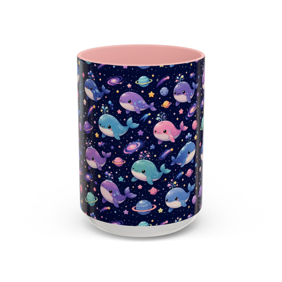 Accent Coffee Mug  (11/15 oz) - Cosmic Whale Adventure