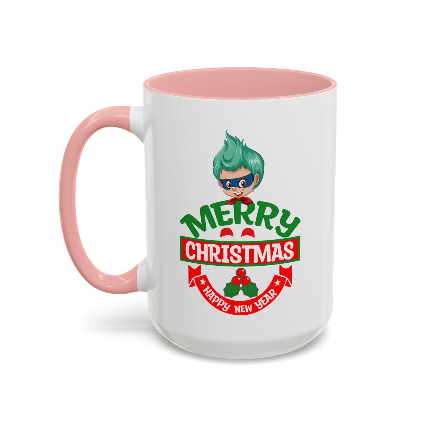 Accent Coffee Mug - Merry chridtmas from super kiddo