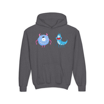 Youth Heavy Blend Hooded Sweatshirt -  One eyed monster Printify