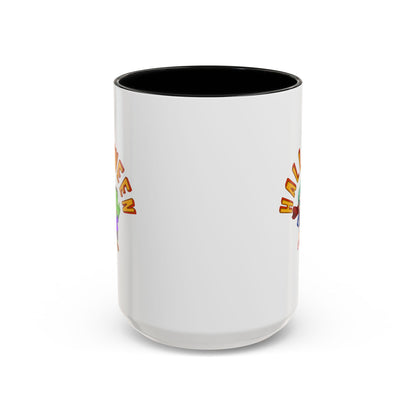 Accent Coffee Mug - Holloween with super kiddo Printify