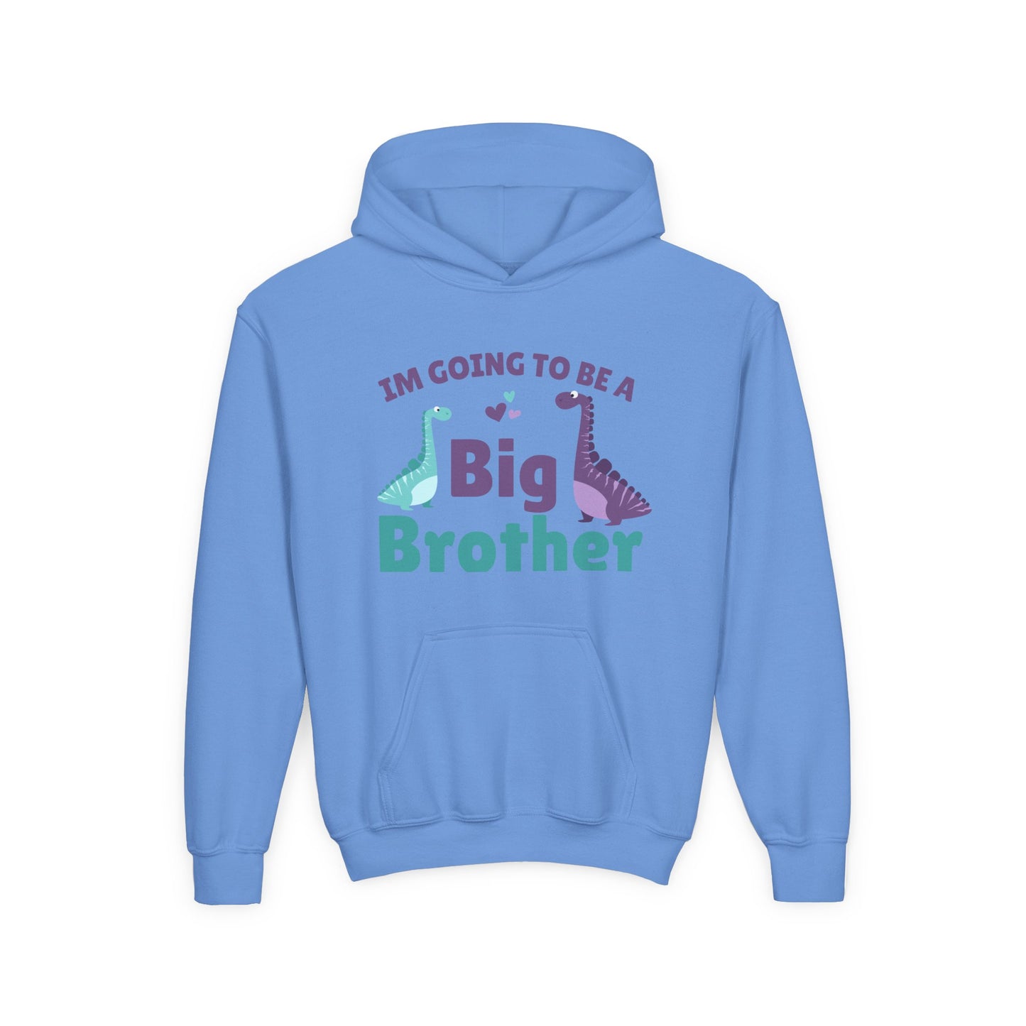 Youth Heavy Blend Hooded Sweatshirt - Big Brother Dinosaur
