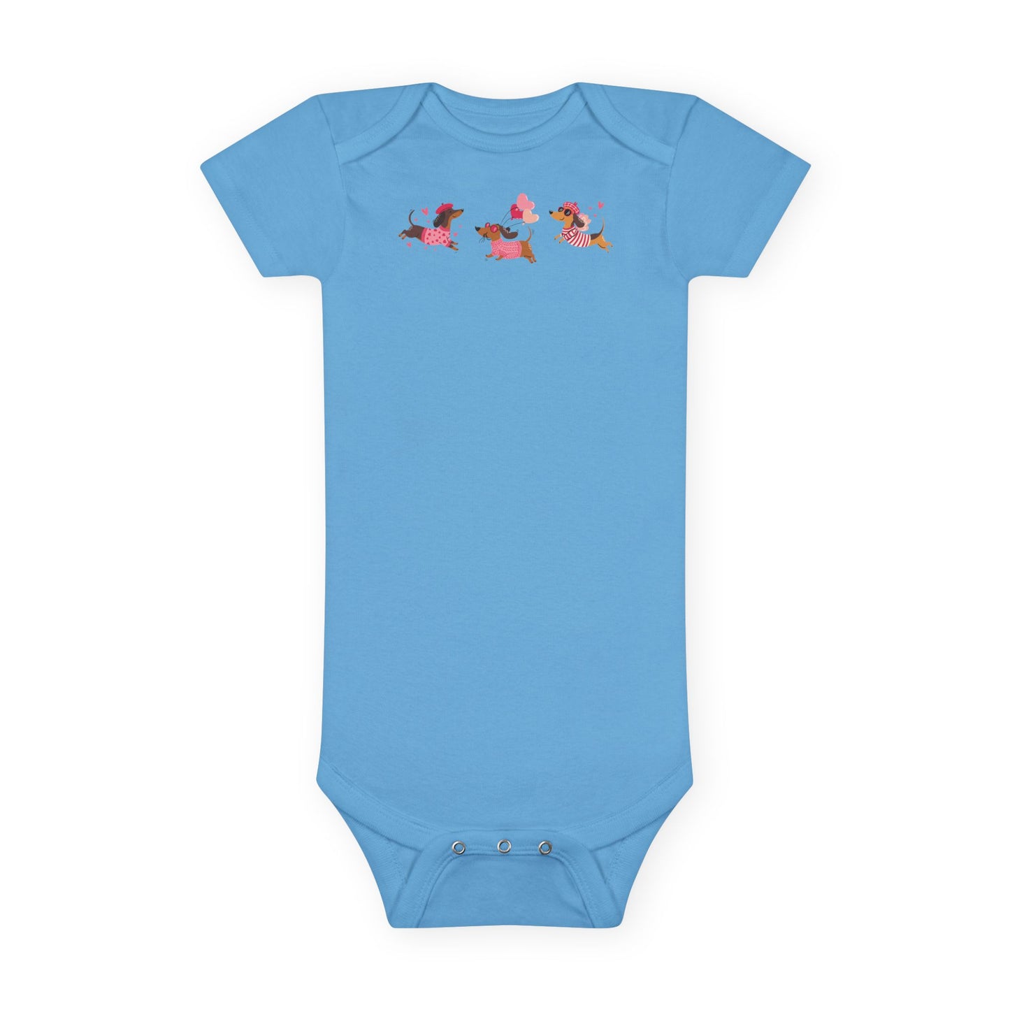 Infant Jersey One Piece - Valentines - Three Dachshund - [[{"value":"Wonderwear Kid"}]]