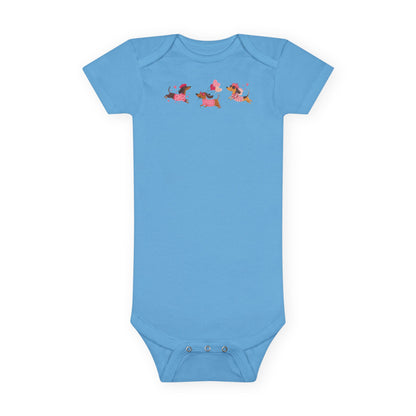 Infant Jersey One Piece - Valentines - Three Dachshund - [[{"value":"Wonderwear Kid"}]]
